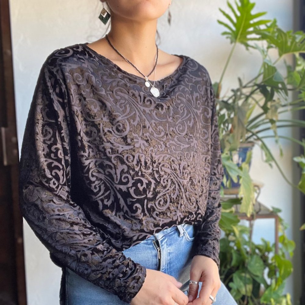 Vintage | Amanda Smith Black Velvet Top